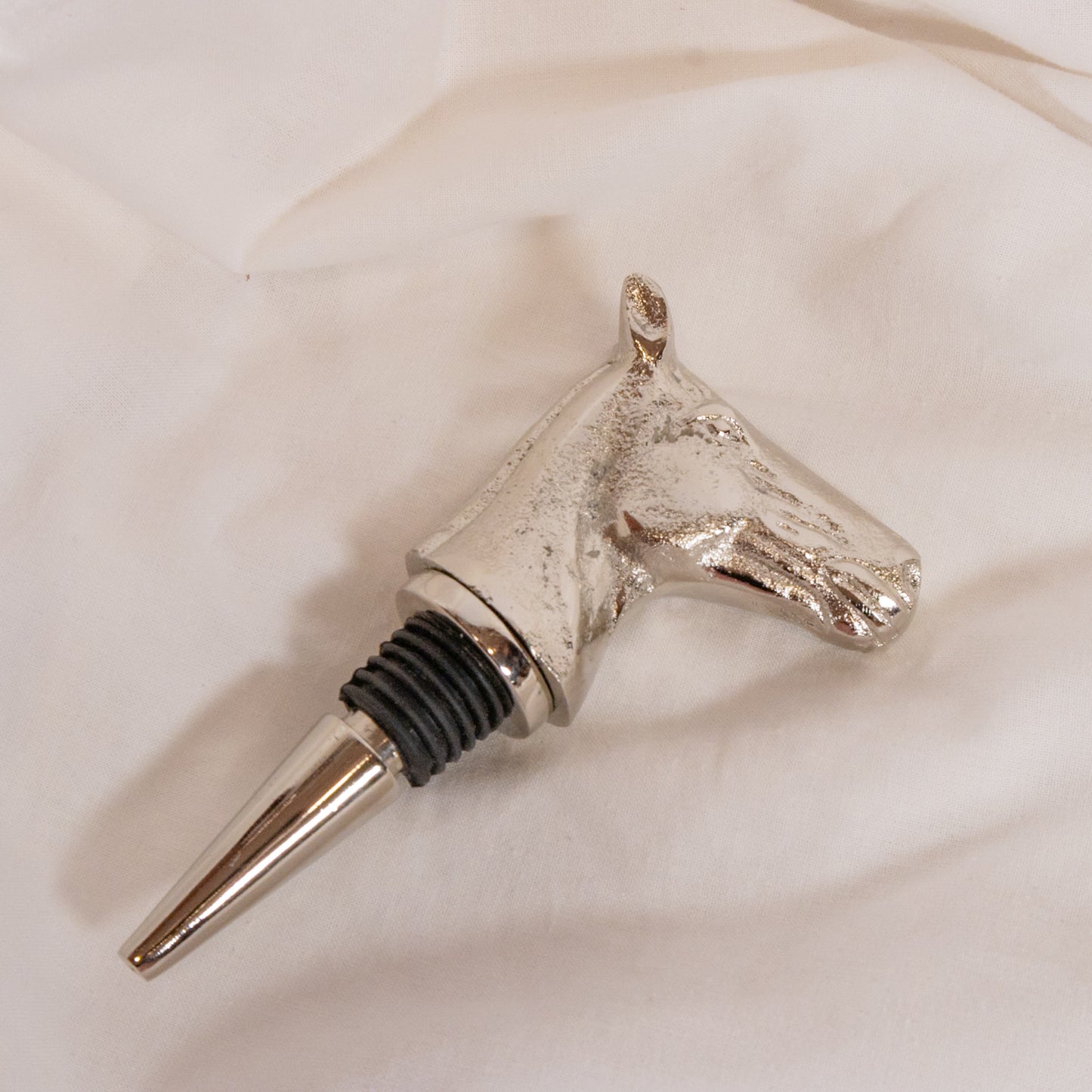 Chrome Horse Bottle Stopper