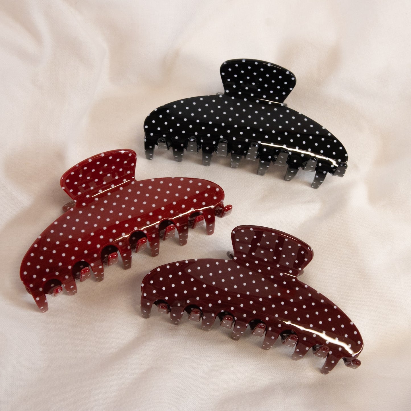 Polka Dot Claw Hair Clip