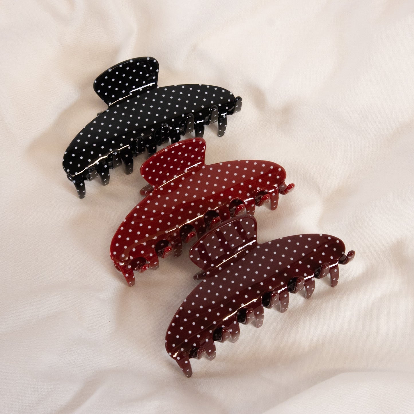 Polka Dot Claw Hair Clip