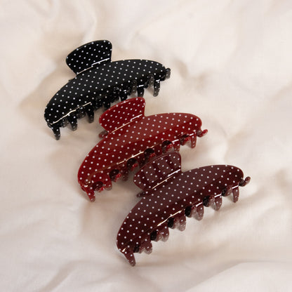 Polka Dot Claw Hair Clip