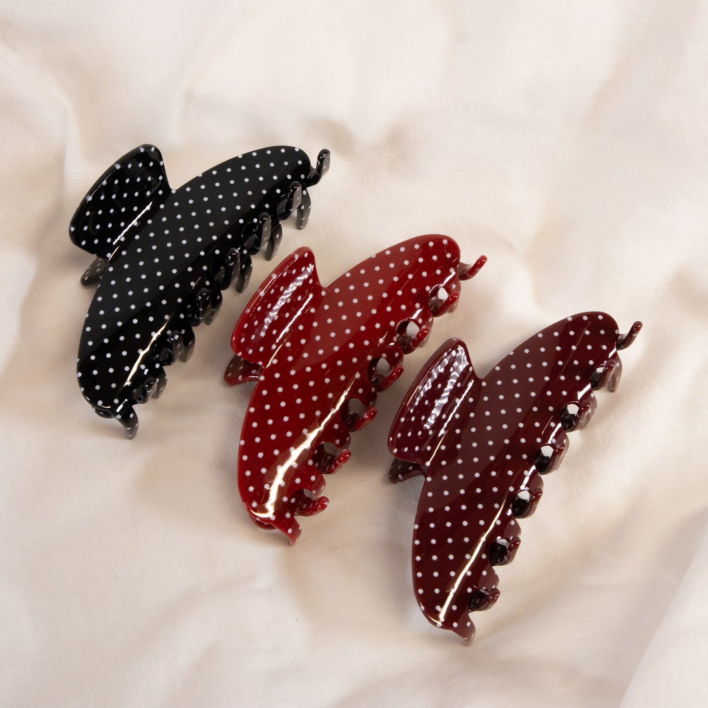 Polka Dot Claw Hair Clip