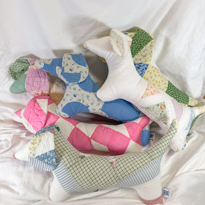Quilted Dachshund Pillow