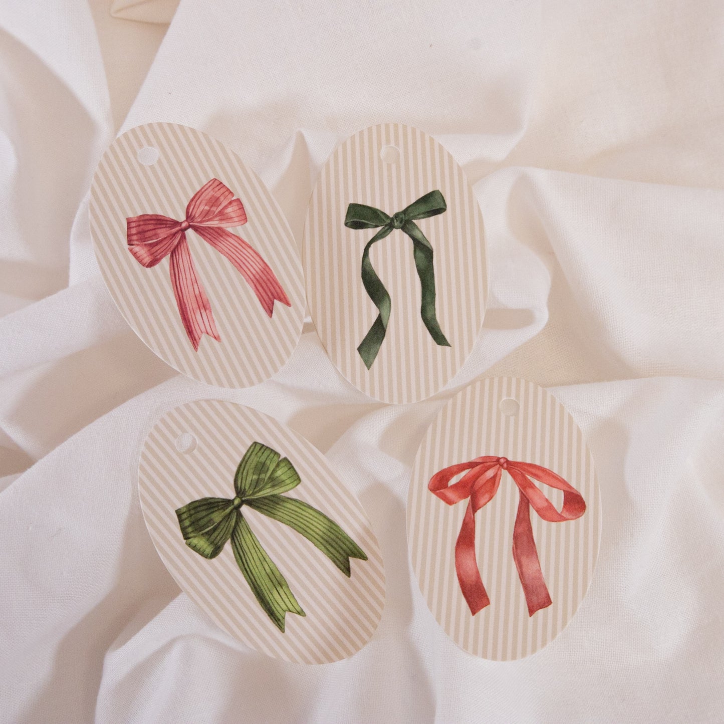 Holiday Bows Gift Tag Set
