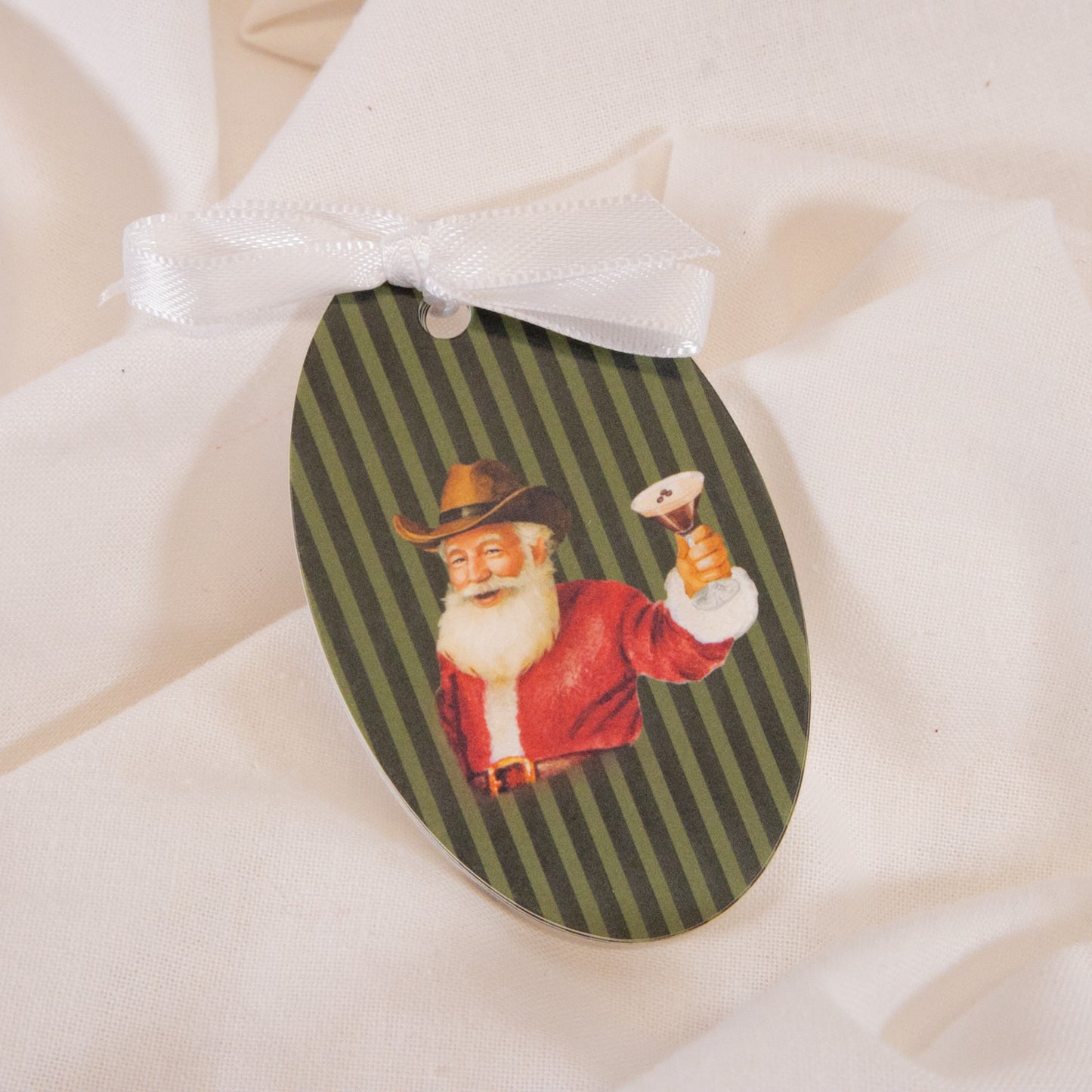 Holiday Cocktail Santa Gift Tag Set