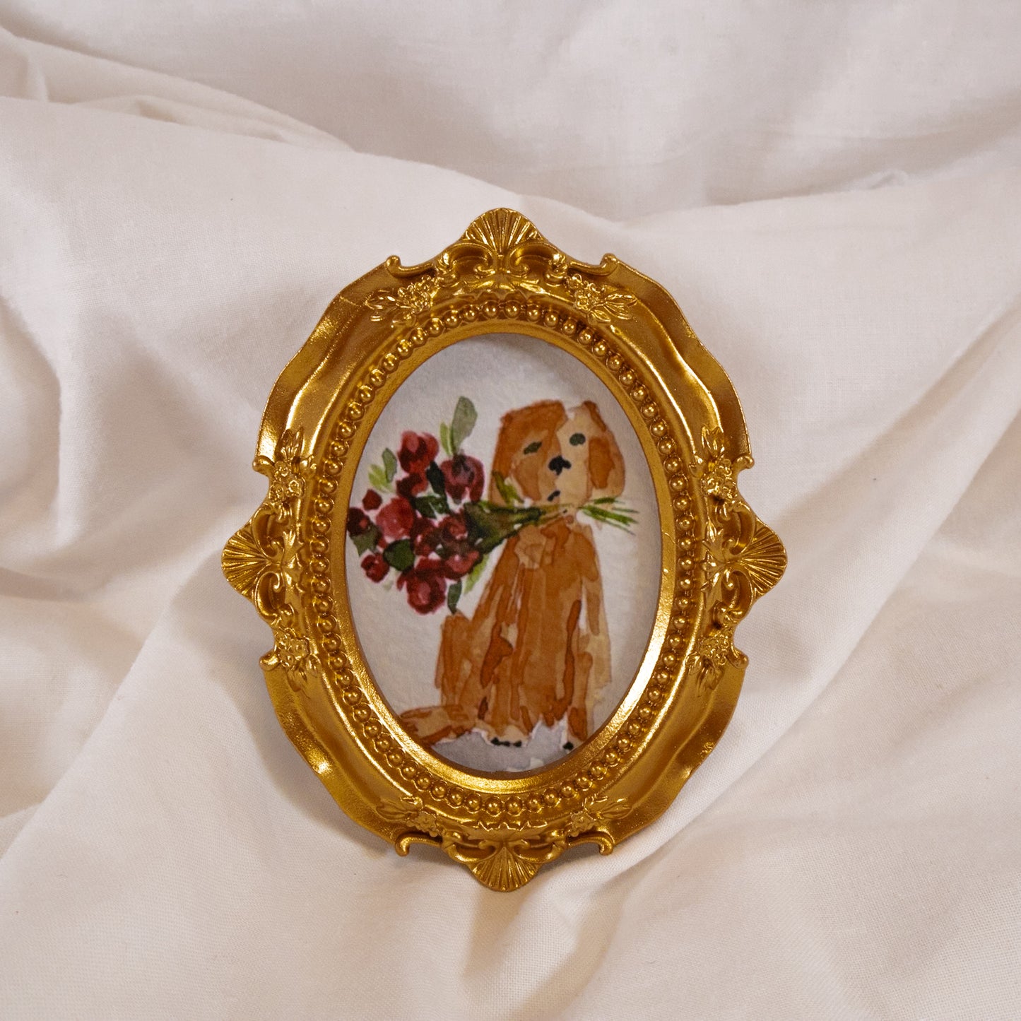 Dog Bouquet Mini Framed Art