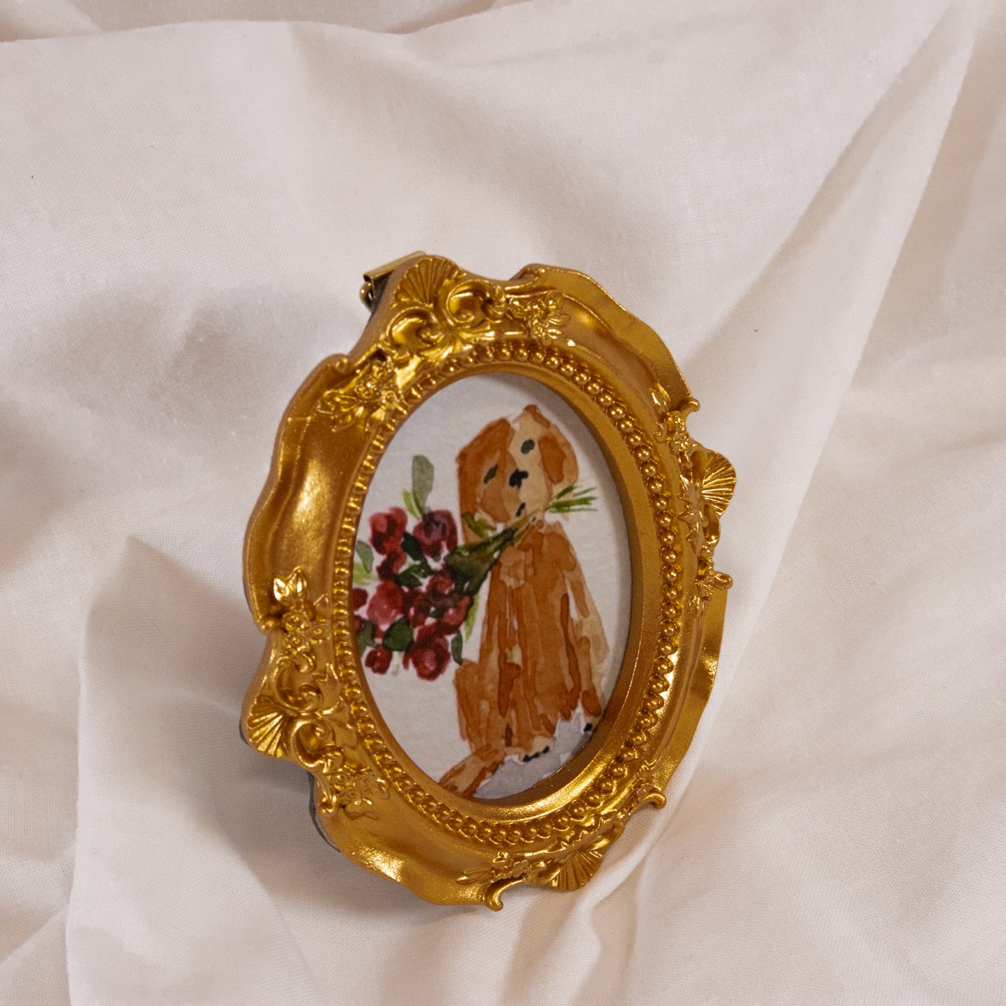 Dog Bouquet Mini Framed Art