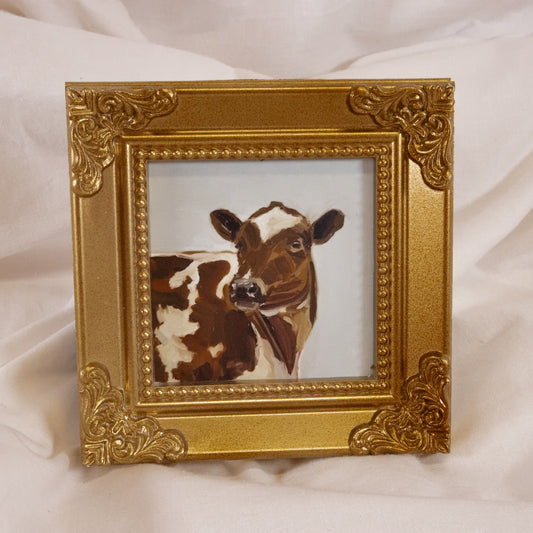 Cow Portrait Mini Framed Wall Art