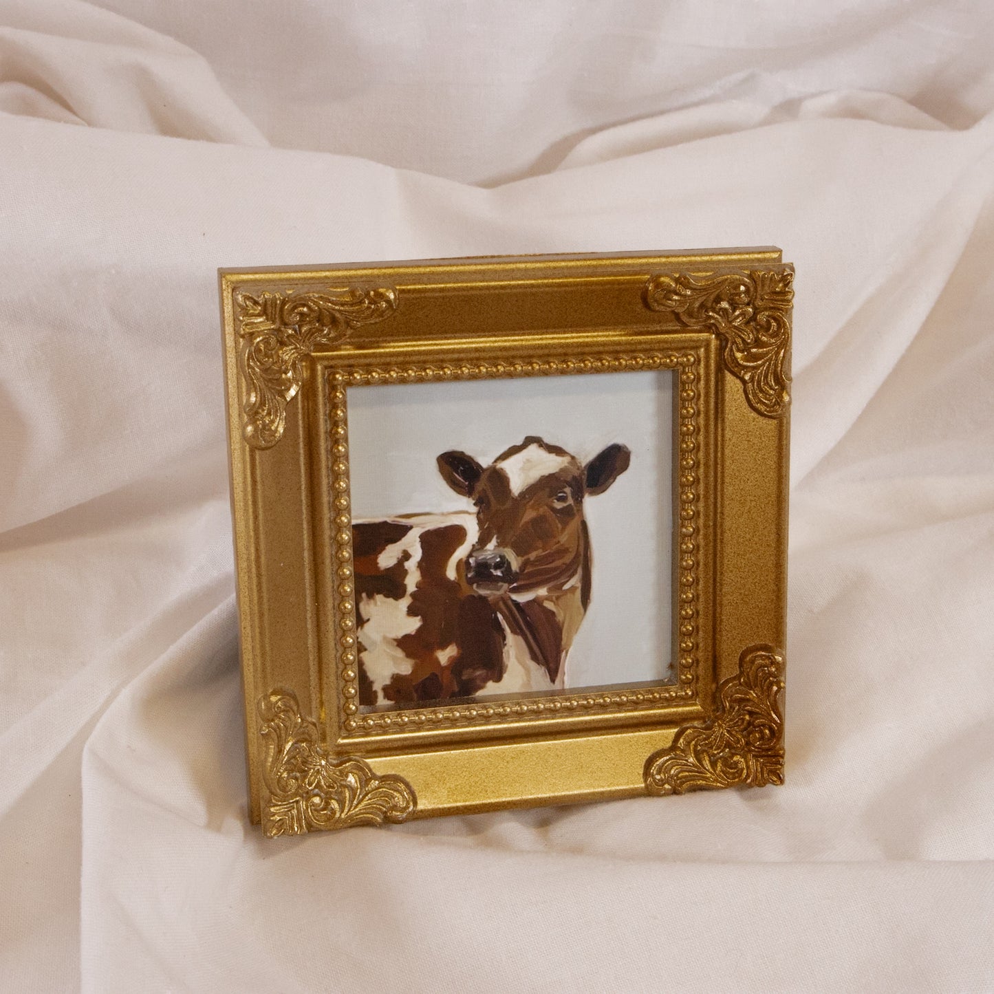 Cow Portrait Mini Framed Wall Art