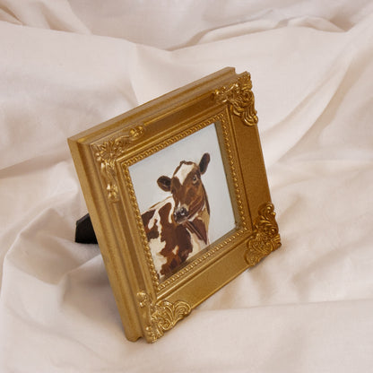 Cow Portrait Mini Framed Wall Art