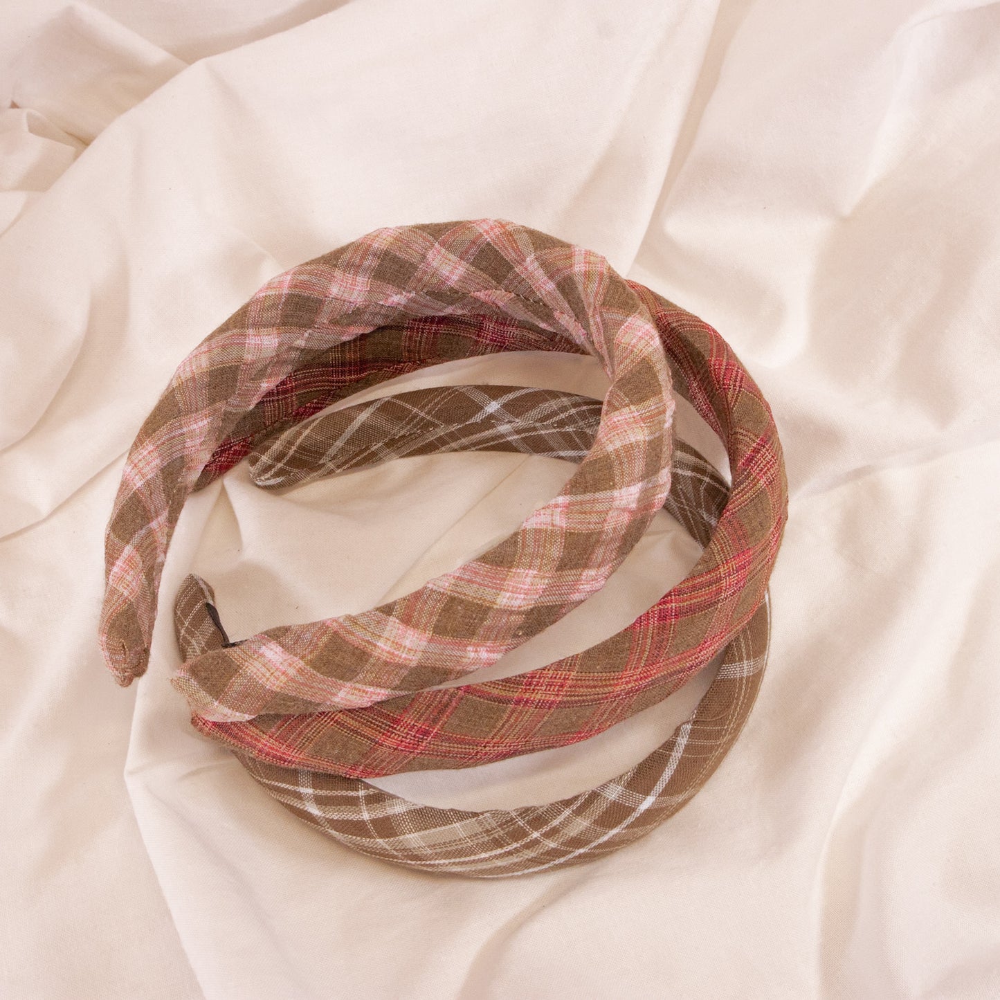 Brown Plaid Headband
