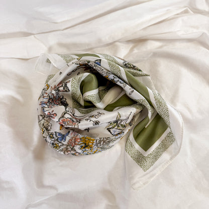 Butterfly Floral Square Scarf