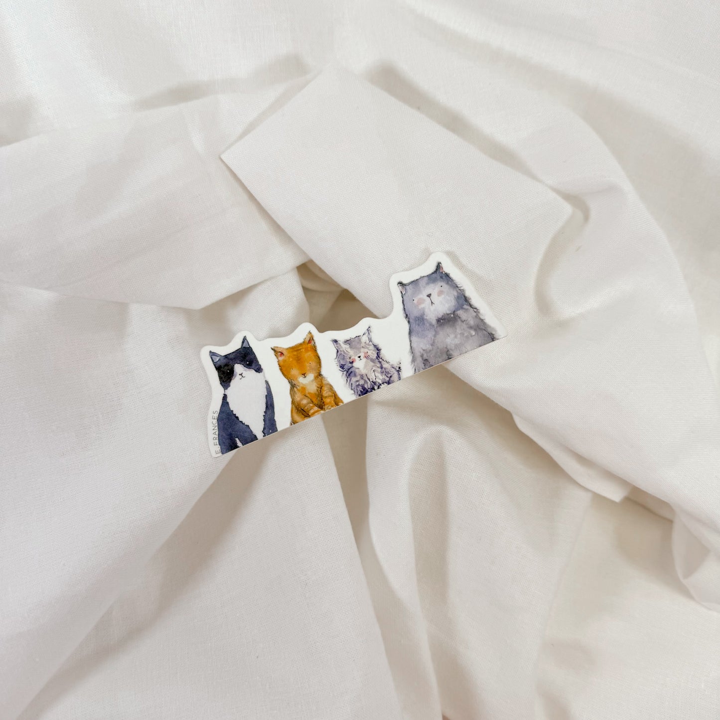 Watercolor Cats Vinyl Sticker