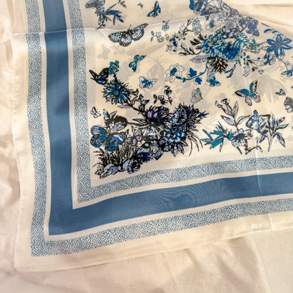 Butterfly Floral Square Scarf