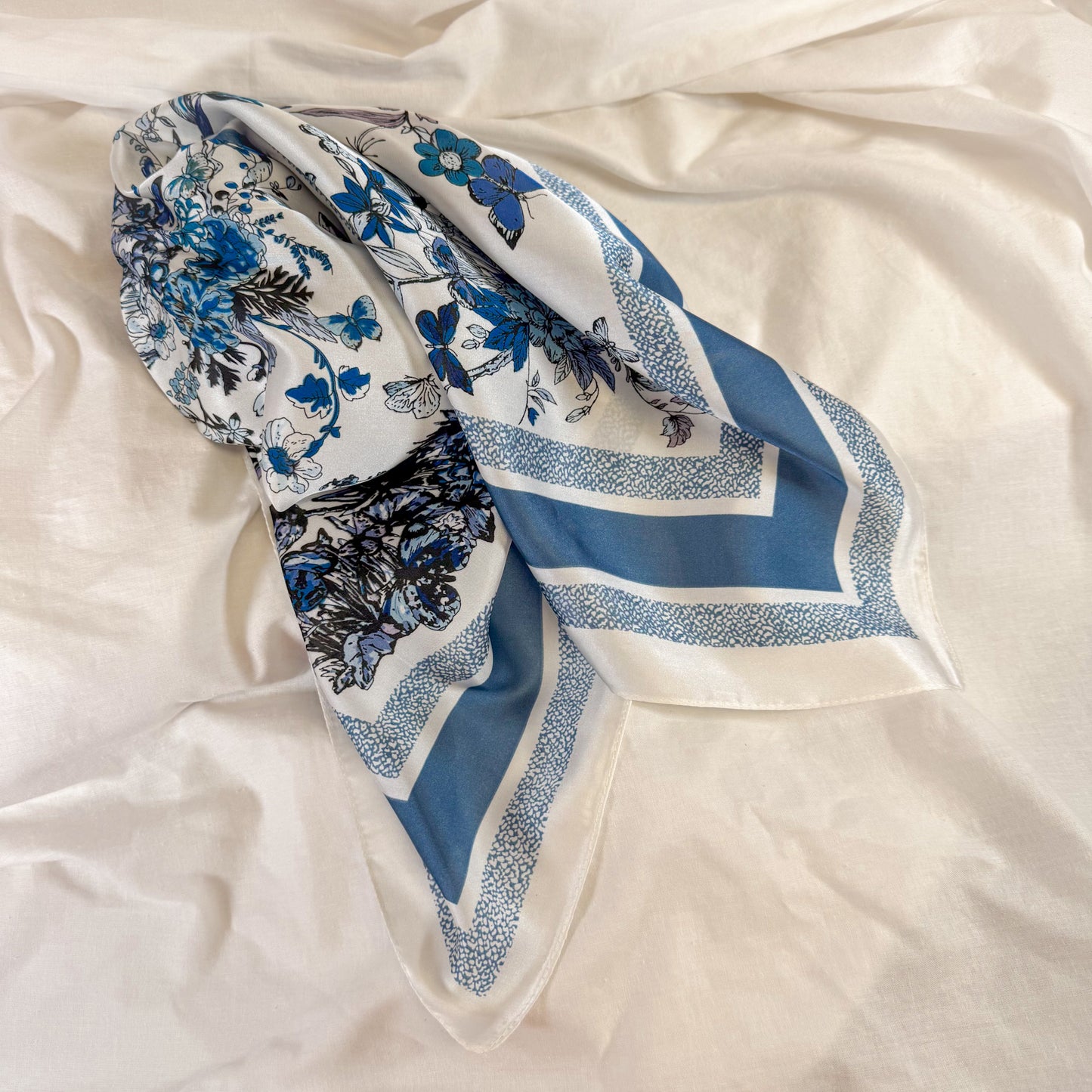 Butterfly Floral Square Scarf