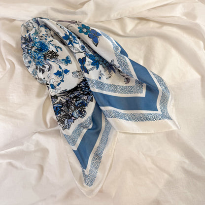 Butterfly Floral Square Scarf