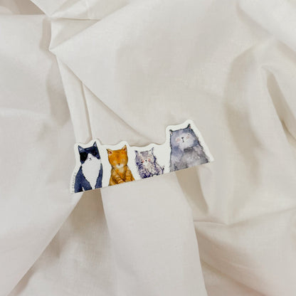 Watercolor Cats Vinyl Sticker