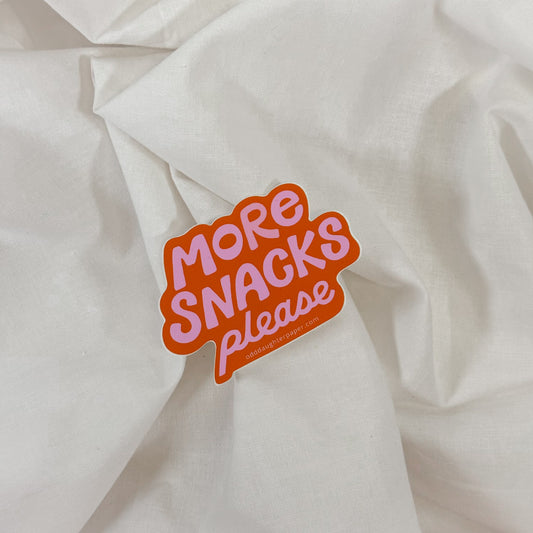 More Snacks Vinyl Sticker