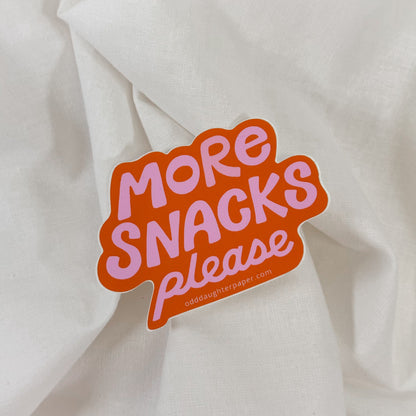 More Snacks Vinyl Sticker