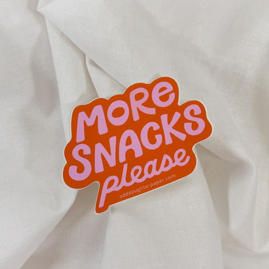 More Snacks Vinyl Sticker