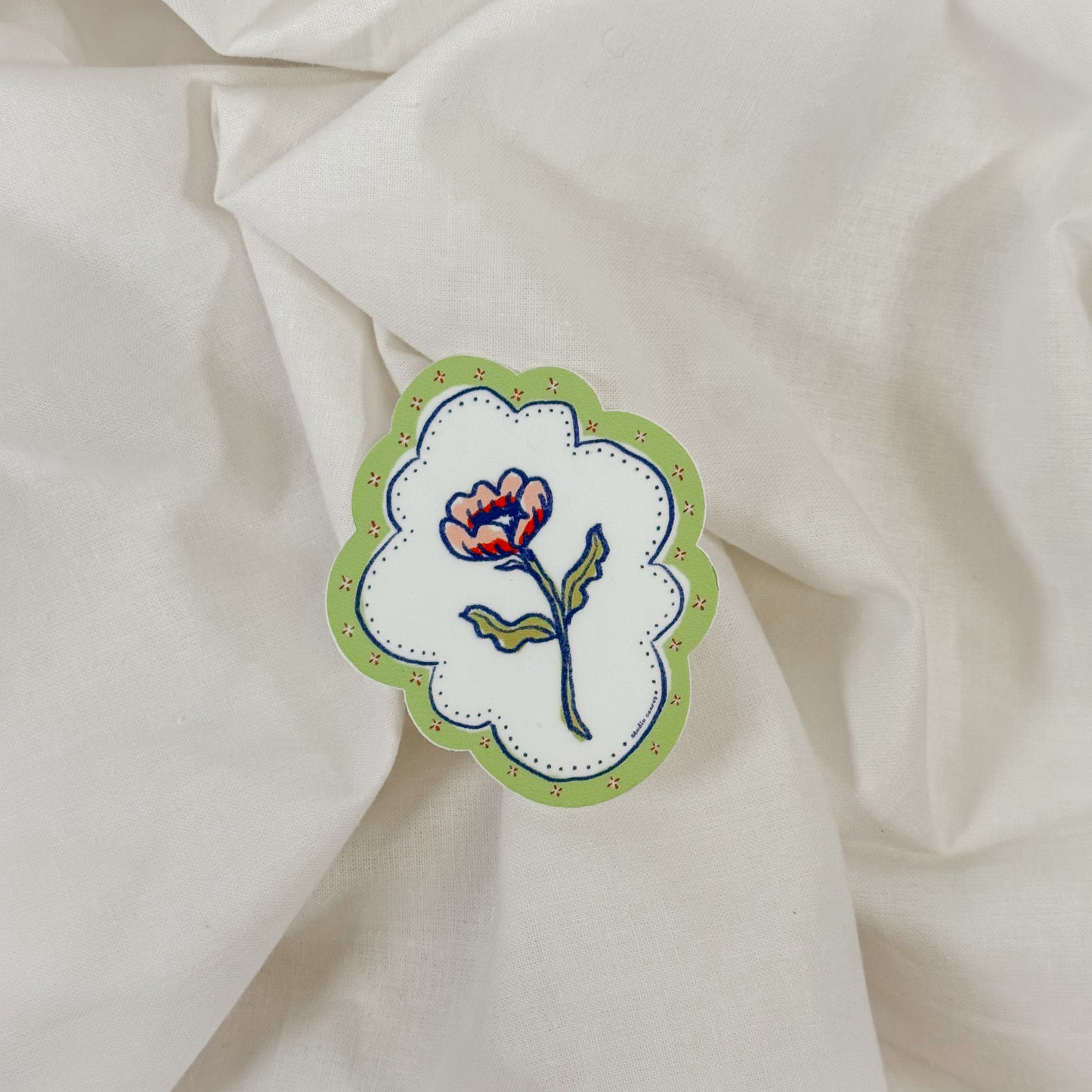 Flower Frame Vinyl Sticker