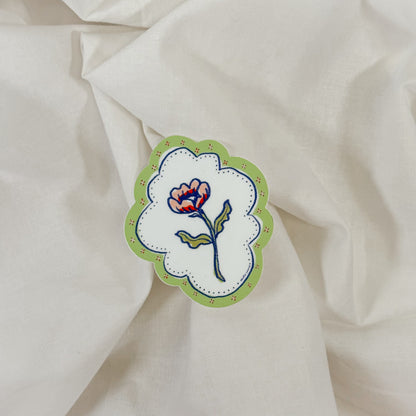 Flower Frame Vinyl Sticker