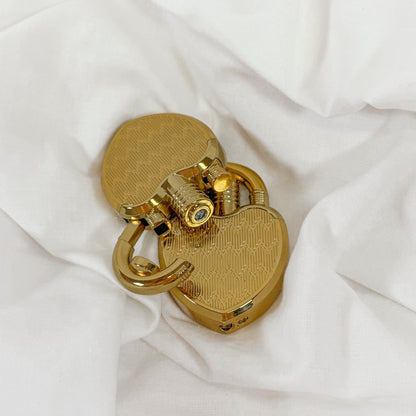 Gold Heart Lock Lighter