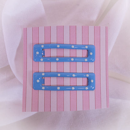Polka Dot Square Snap Clip Set