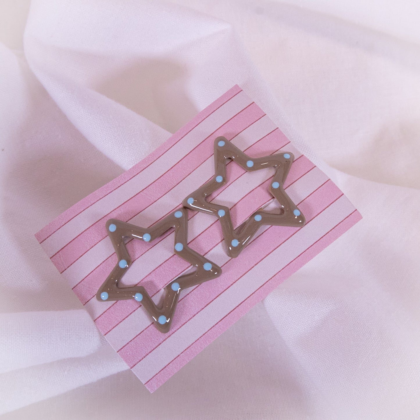 Polka Dot Star Snap Clip Set