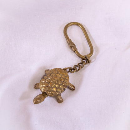 Brass Turtle Keychain