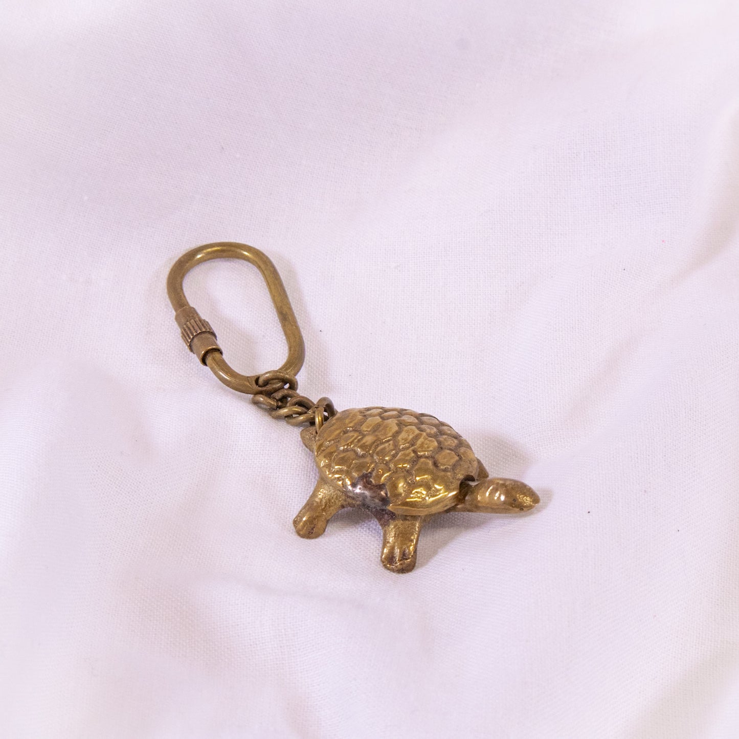 Brass Turtle Keychain
