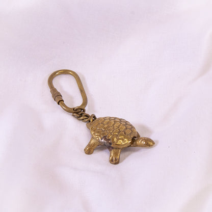 Brass Turtle Keychain
