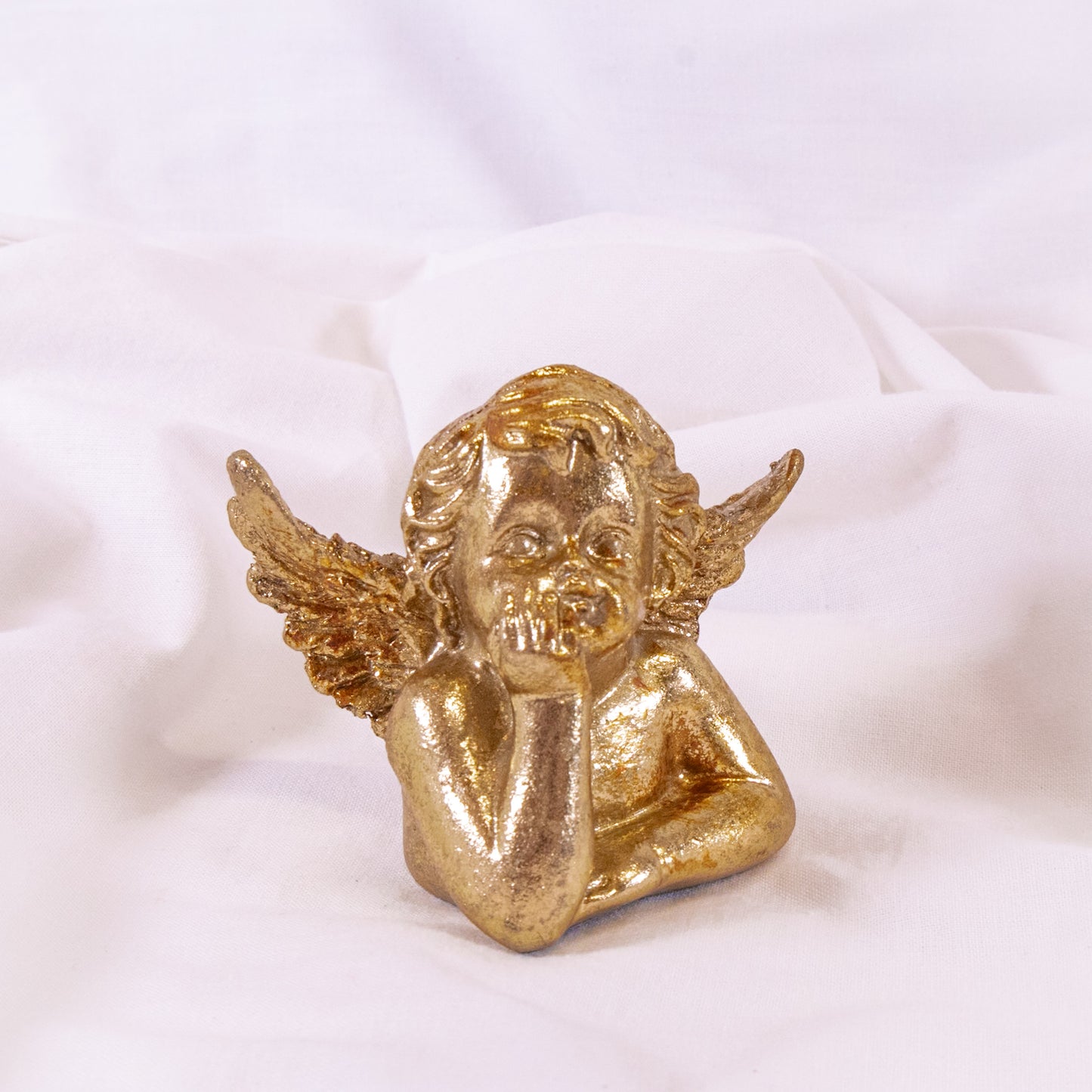Golden Cherub Figurine