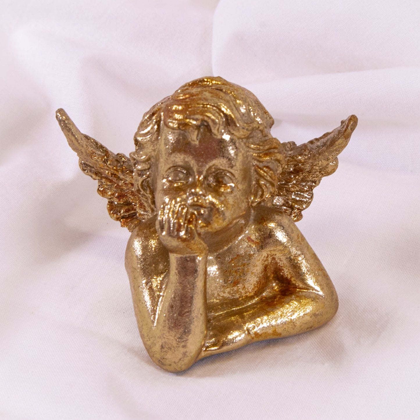 Golden Cherub Figurine