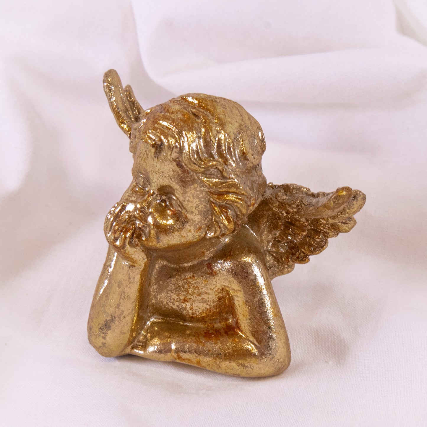 Golden Cherub Figurine