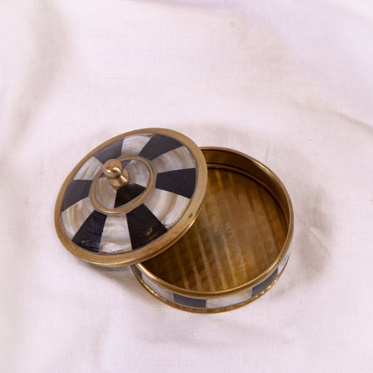 Classic Check Mini Brass Box