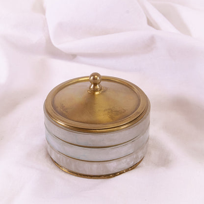 Pearl Stripe Brass Box