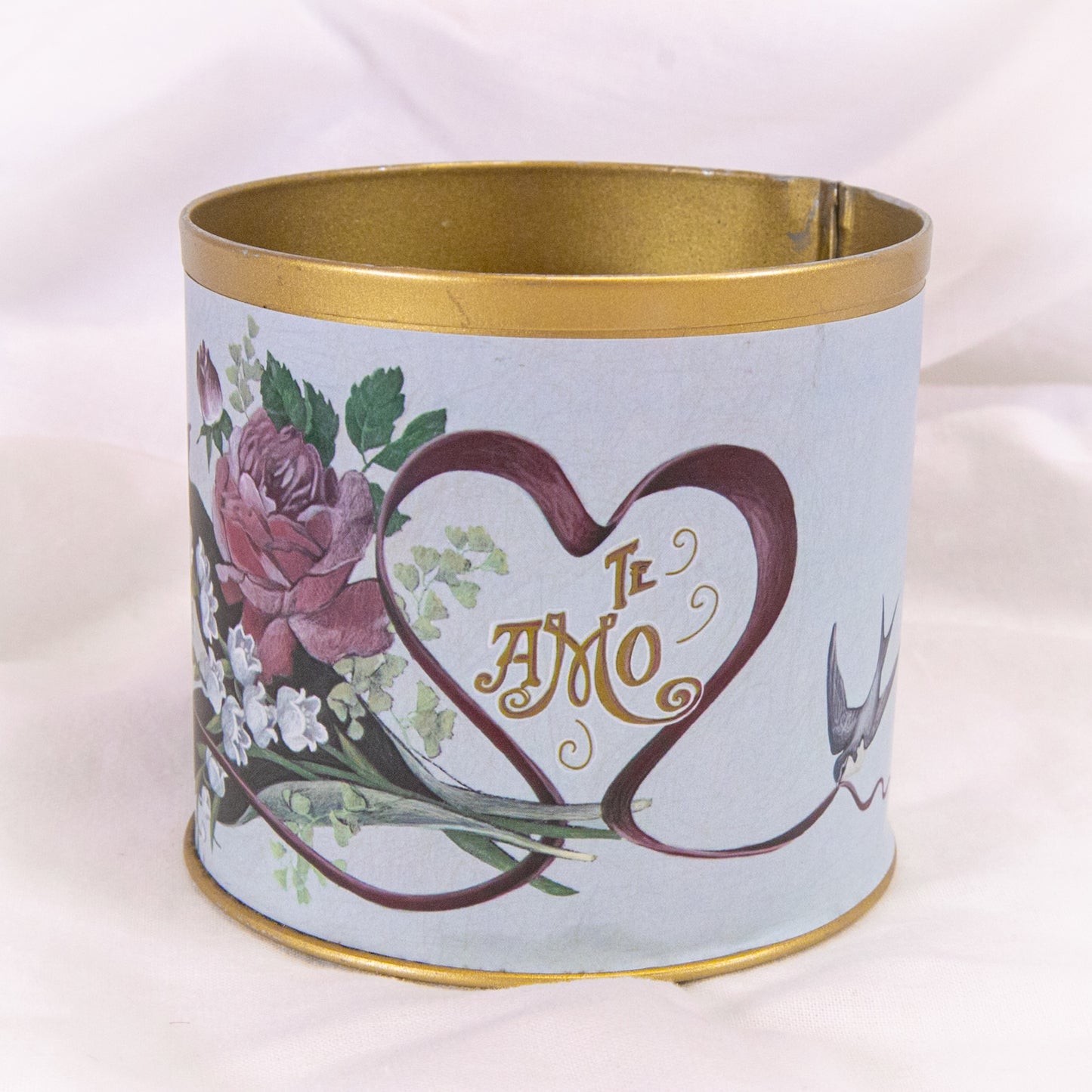 Vintage Love Brass Container