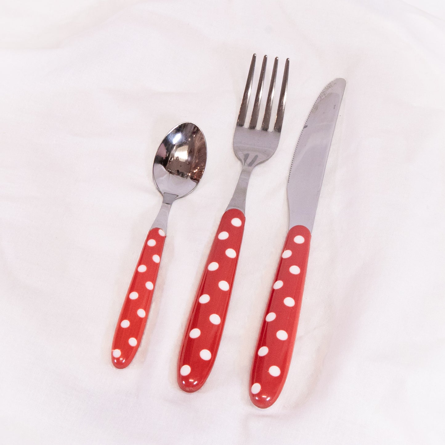 Red Polka Dot Flatware