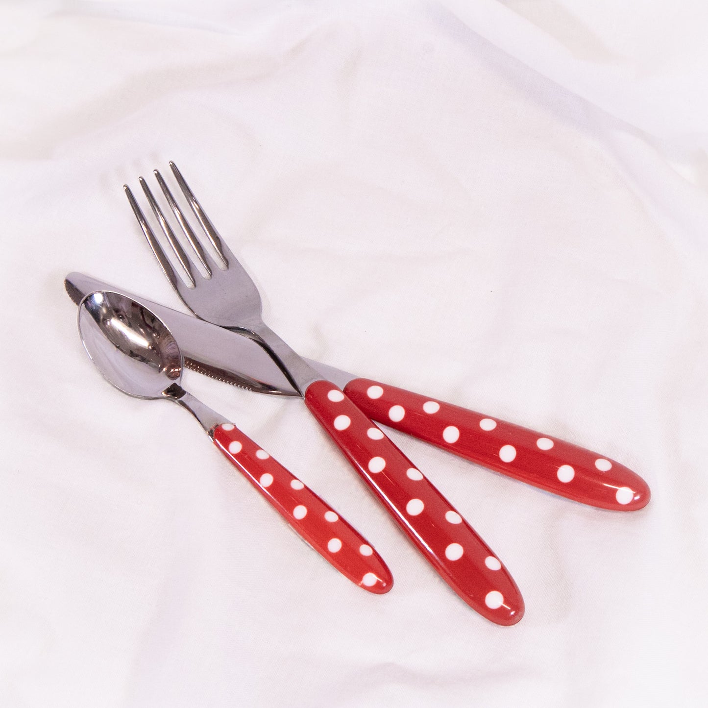Red Polka Dot Flatware