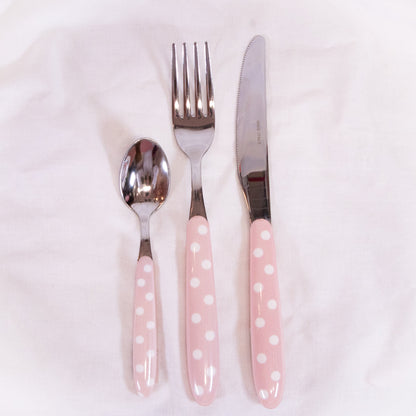 Pink Polka Dot Flatware