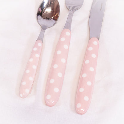 Pink Polka Dot Flatware