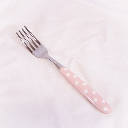 Pink Polka Dot Flatware