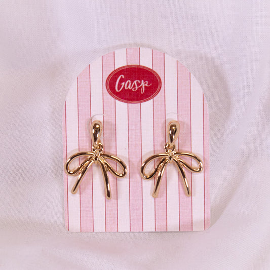 Ribbon Bow Drop Earrings