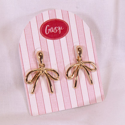 Ribbon Bow Drop Earrings