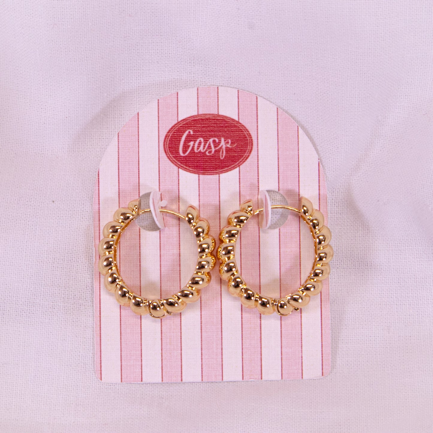 Gold Dipped Twist Hoop Earrings