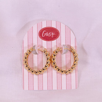 Gold Dipped Twist Hoop Earrings