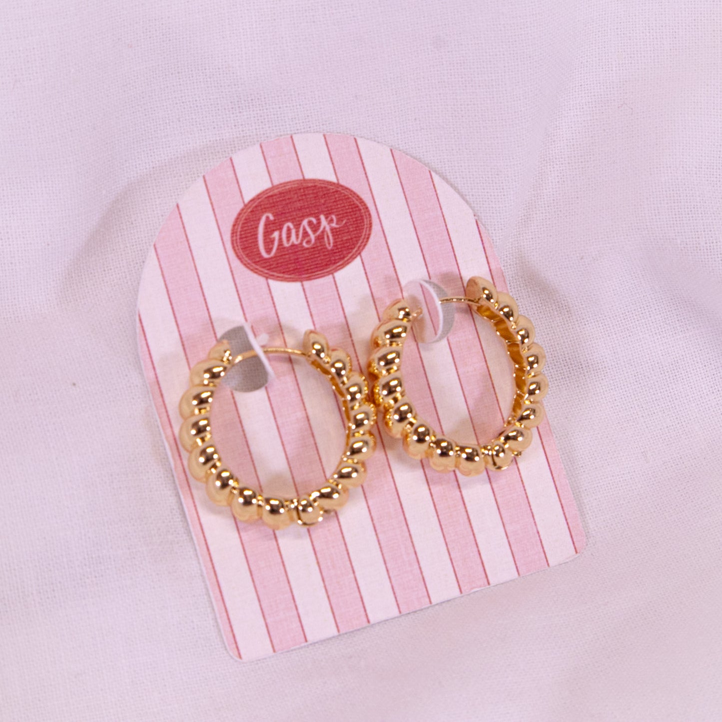Gold Dipped Twist Hoop Earrings