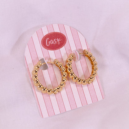 Gold Dipped Twist Hoop Earrings