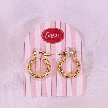 Gold Filled Twist Hoop Earrings