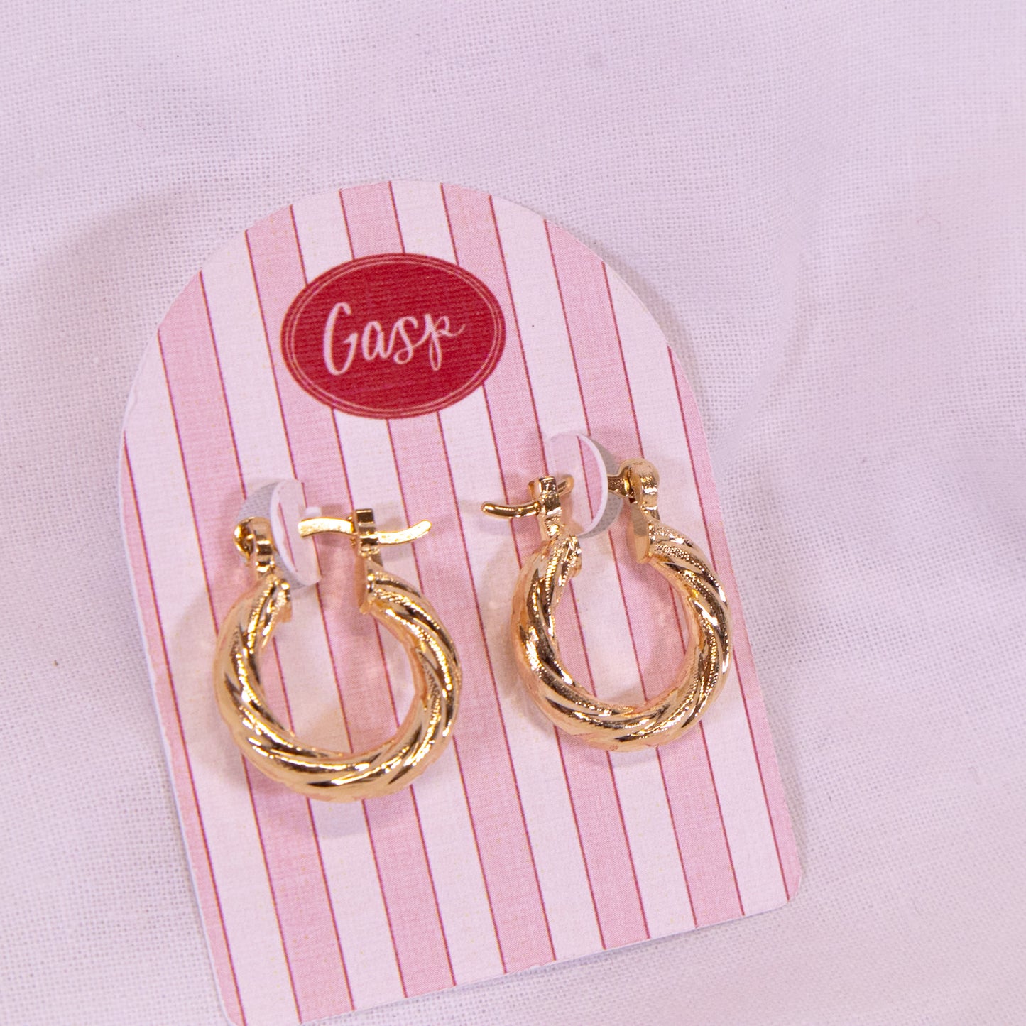 Gold Filled Twist Hoop Earrings